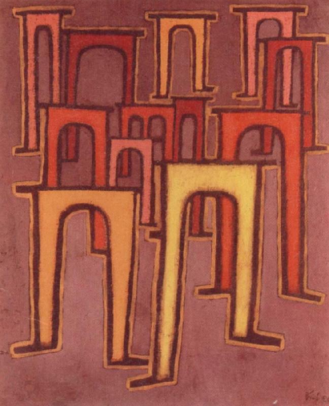Paul Klee Revolution des Viadukts Germany oil painting art